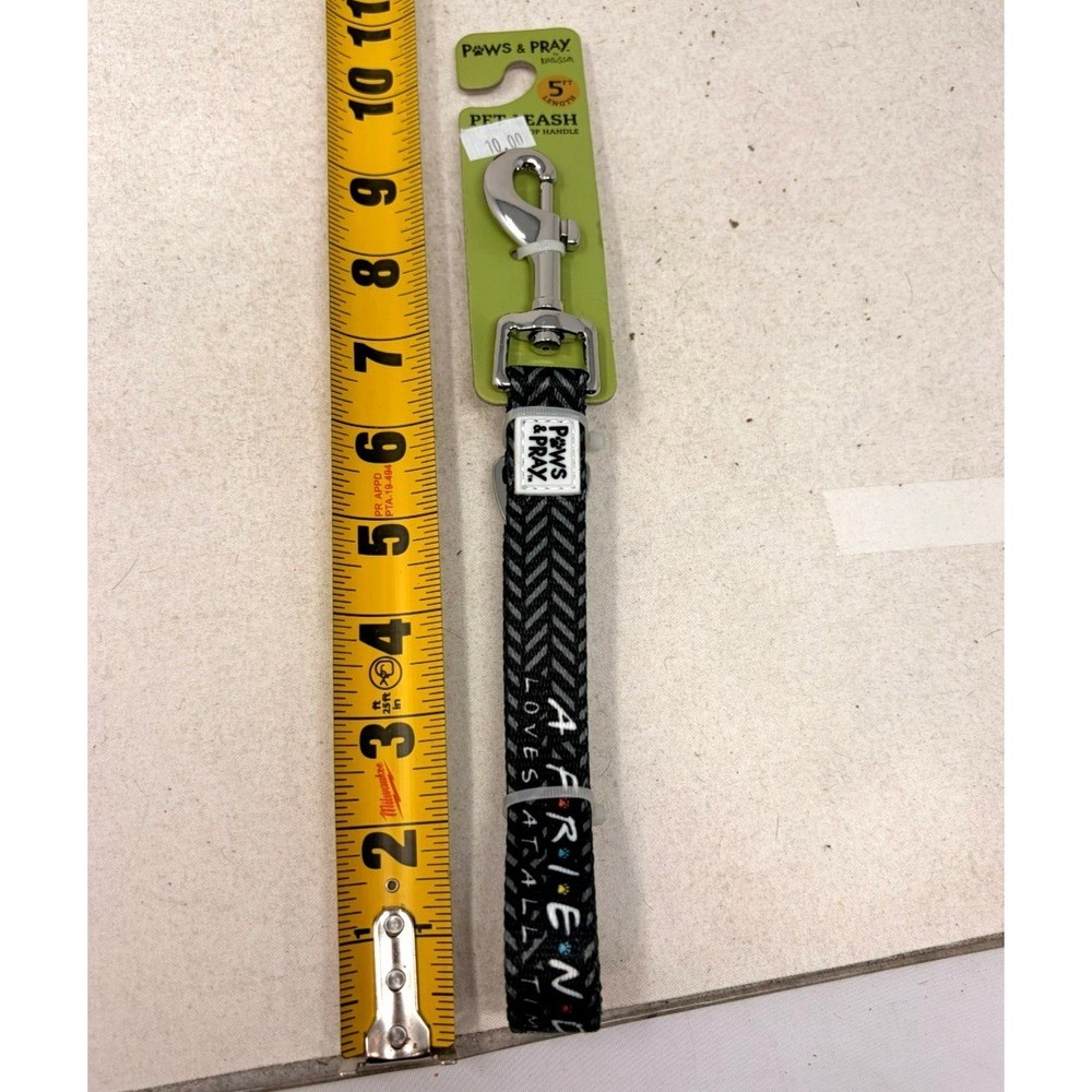Paws & Pray 5ft Pet Dog Leash Gray Black Chevron Reflective Rope Friend New